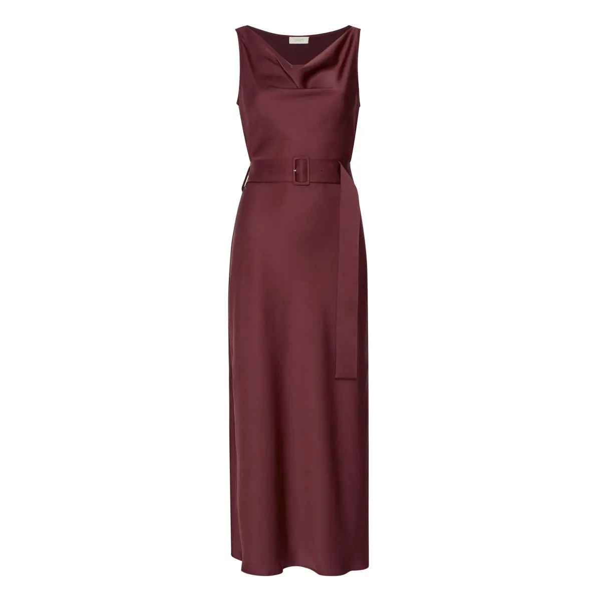 Lapointe Satin Bias Belted Maxi Dress