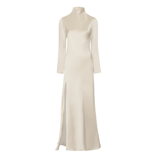 Lapointe Satin Bias Dress With Slit