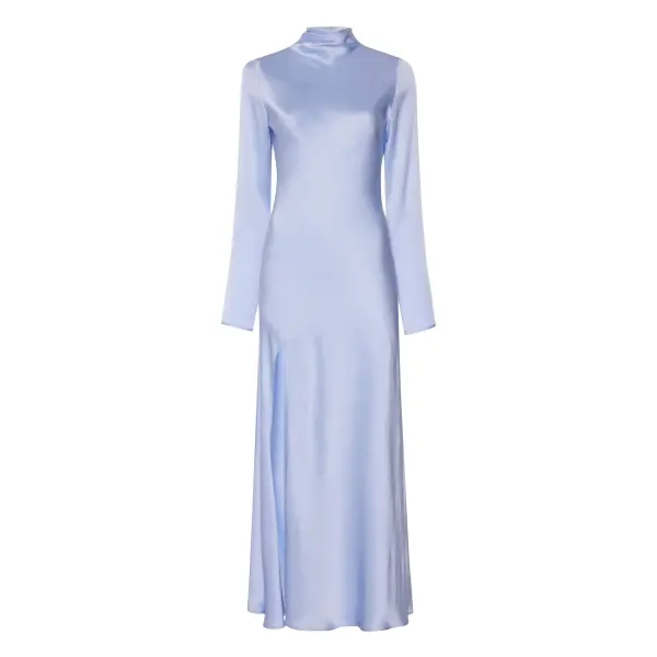 Lapointe Satin Bias Dress With Slit