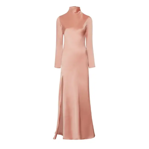 Lapointe Satin Bias Gown With Slit