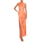 Lapointe-Satin-Drape-Neck-Sleeveless-Dress-1 Lapointe