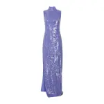 Lapointe Sequin High Neck Sleeveless Gown