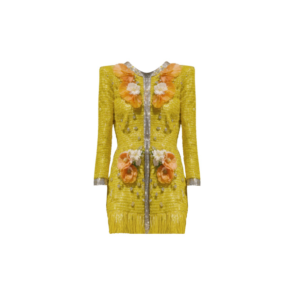 Loulou Brand yellow mini dress An Affair To Remember Tweed Dress Clothing clothing Coveti