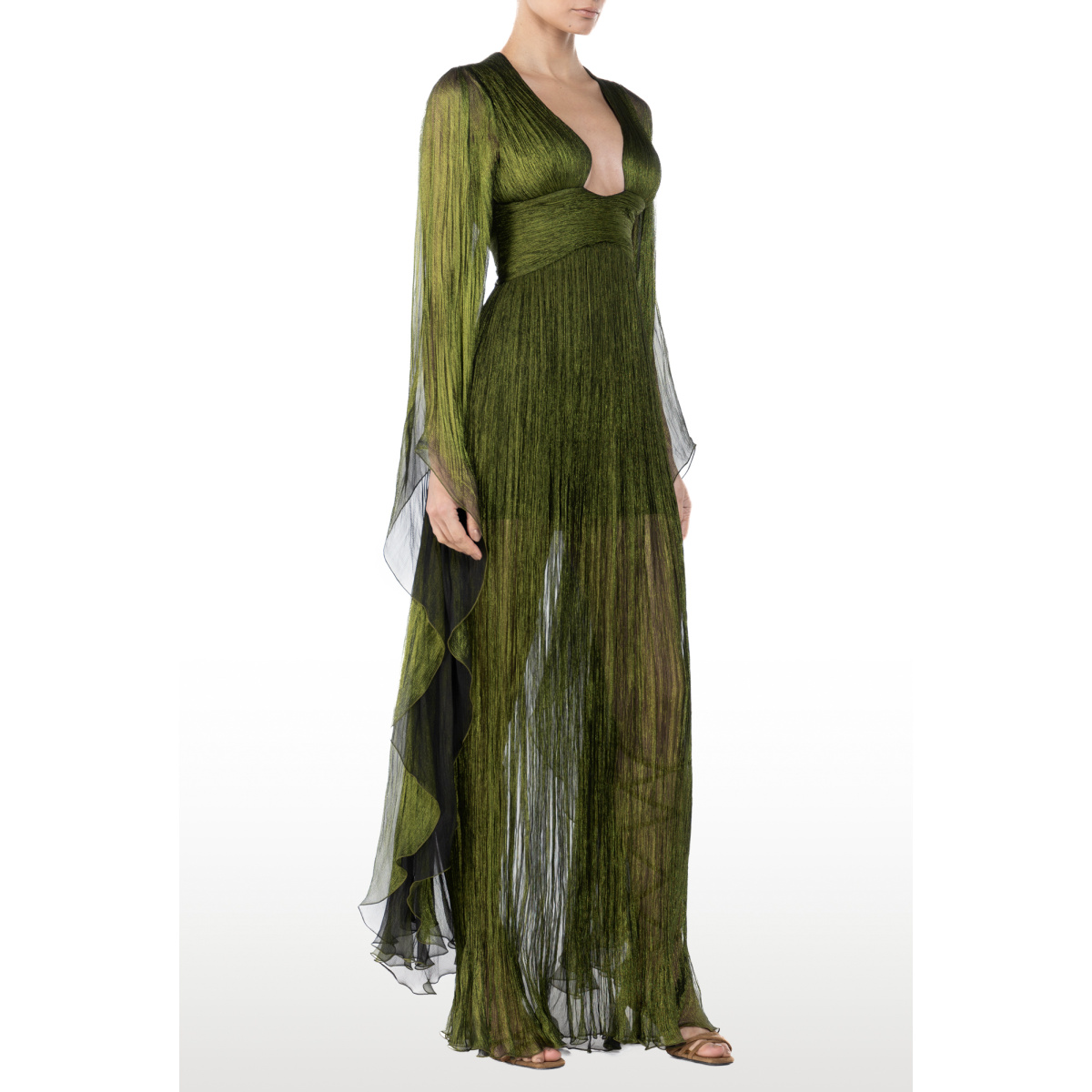 Maria Lucia Hohan Ellie Plunge-Neck Gown