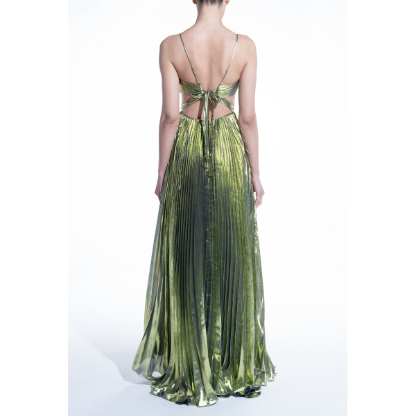 Maria Lucia Hohan Lethia Spaghetti Strap Green Maxi Dress