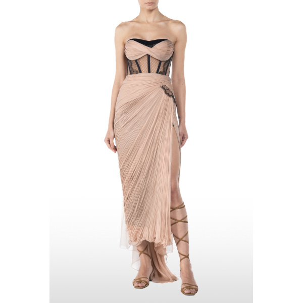 Maria Lucia Hohan Ramona Sheer Corset Maxi Dress Contemporary Ready to Wear Coveti