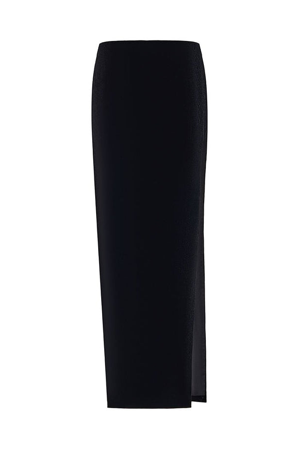 Rasario Sequined Corset Long Midi Dress With Asymmetric Skirt