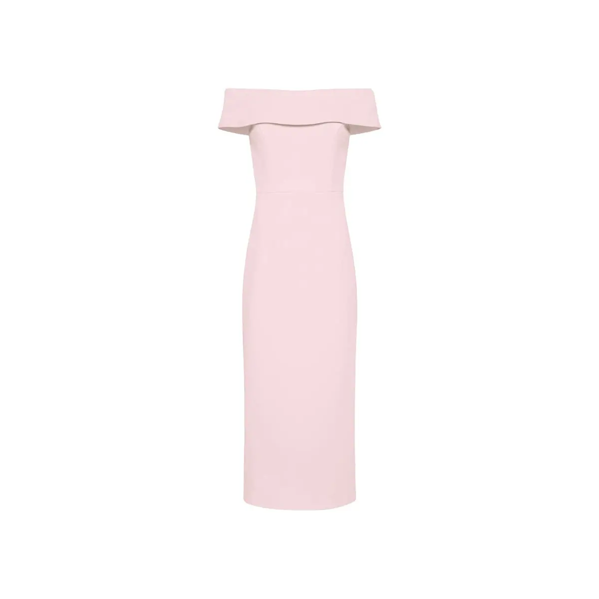 Rebecca Vallance Amore Off Shoulder Midi Dress Pink