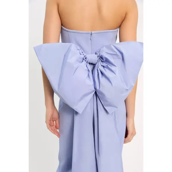 Rebecca Vallance Annabelle Strapless Midi Dress Blue