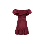 Rebecca-Vallance-Bordeaux-Off-Shoulder-Mini-Dress Rebecca Vallance Bordeaux Off Shoulder Mini Dress