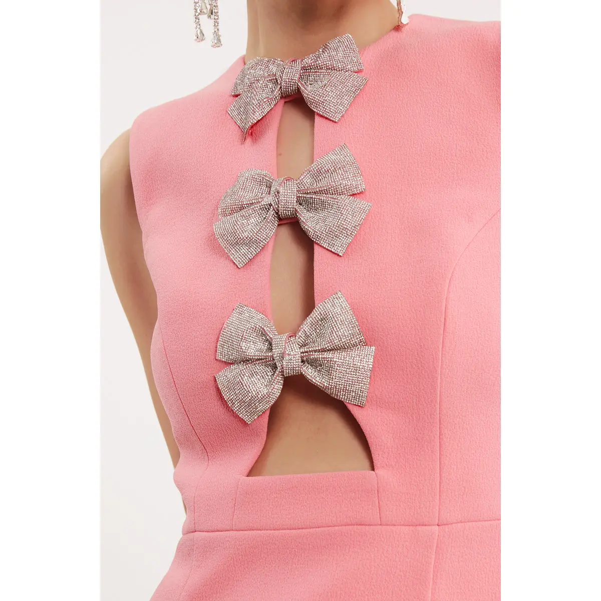Rebecca Vallance Brittany Bow Mini Dress