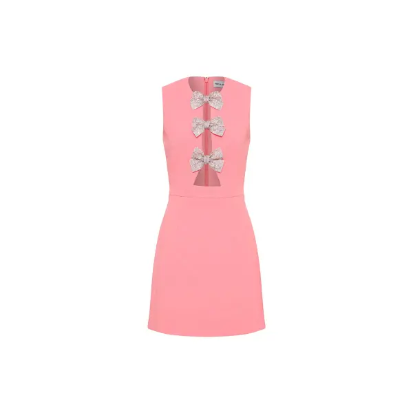 Rebecca Vallance Brittany Bow Mini Dress