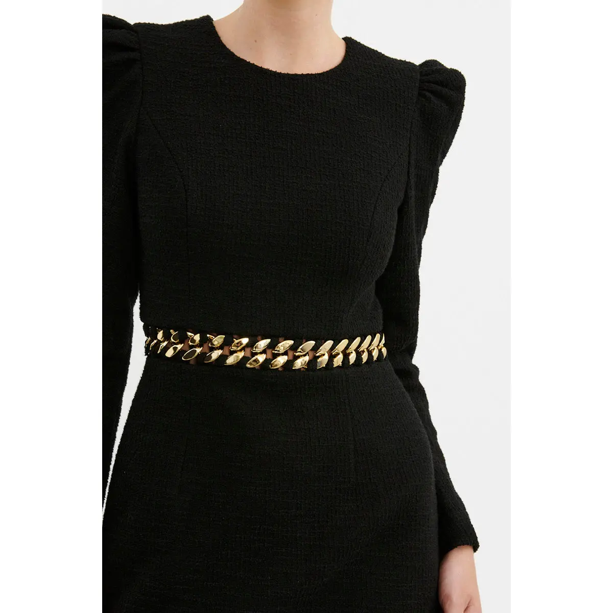 Rebecca Vallance Carine Long Sleeve Mini Dress Black