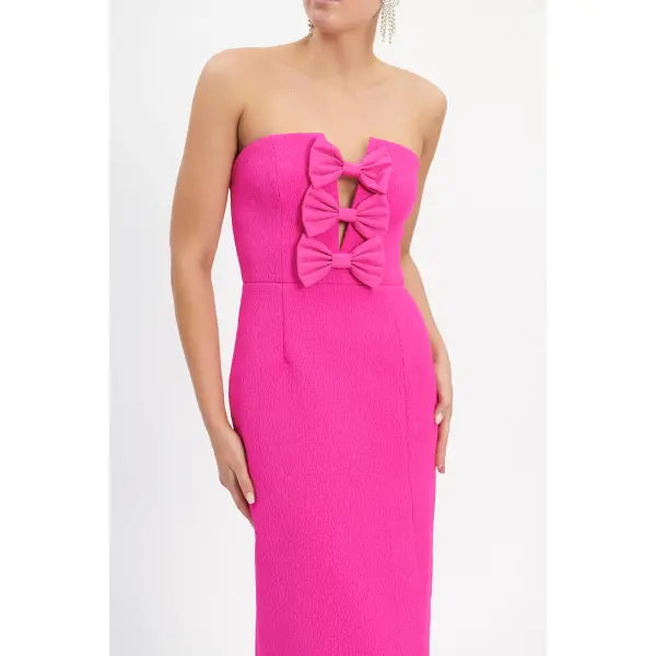 Rebecca Vallance Cecily Midi Dress Hot Pink