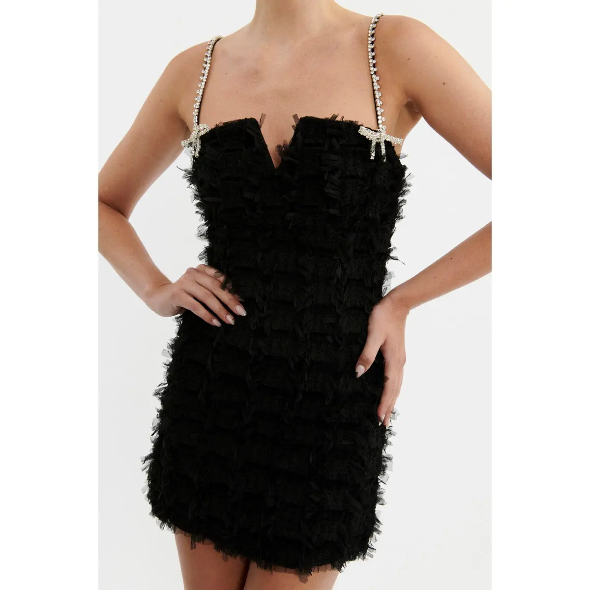 Rebecca Vallance Cherie Amour Mini Dress Black