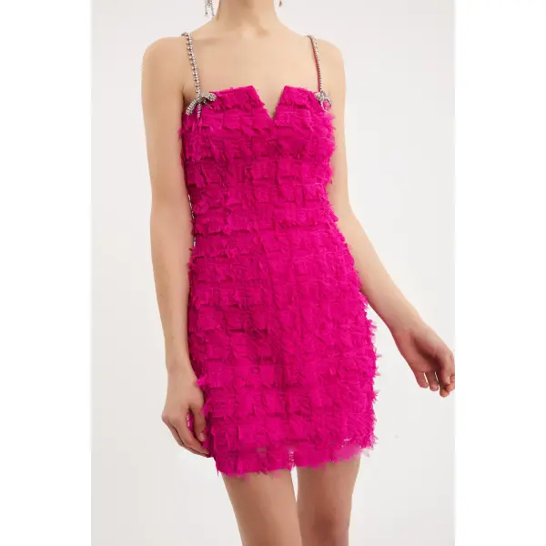 Rebecca Vallance Cherie Amour Mini Dress Hot Pink