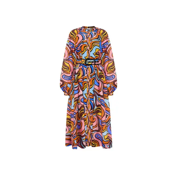 Rebecca Vallance Chiquita Long Sleeve Midi Dress