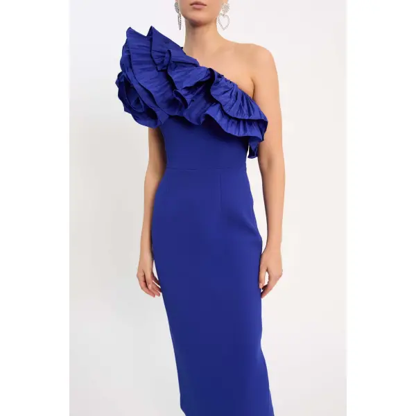 Rebecca Vallance Cora One Shoulder Midi Dress