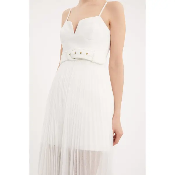 Rebecca Vallance Cyndi Bustier Midi Dress