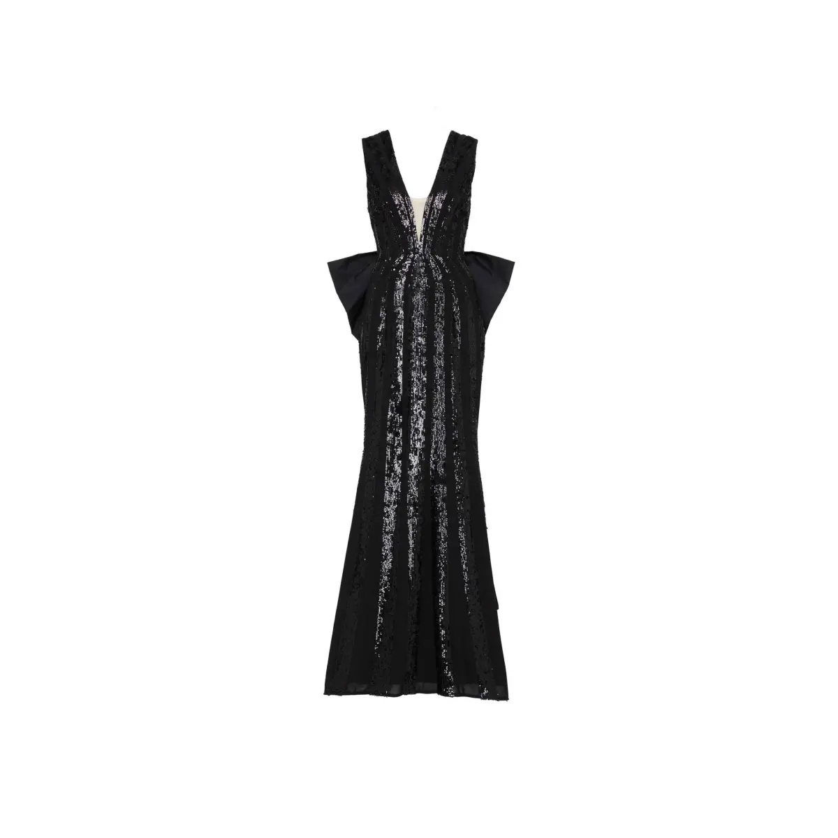 Rebecca Vallance Davina Bow Gown Black