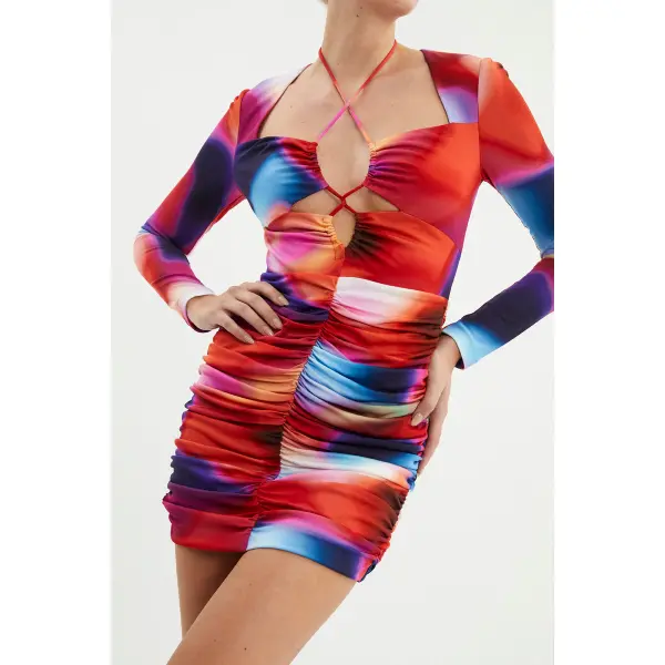Rebecca Vallance Del Prado Long Sleeve Mini Dress