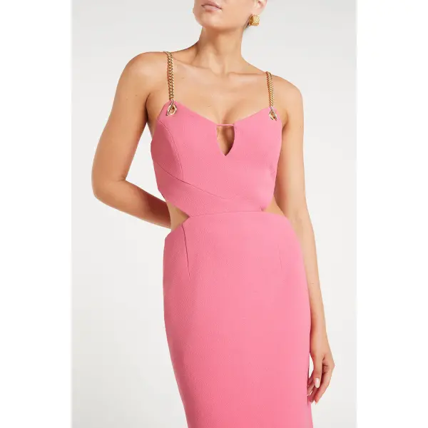 Rebecca Vallance Dulce Amore Midi Dress Pink