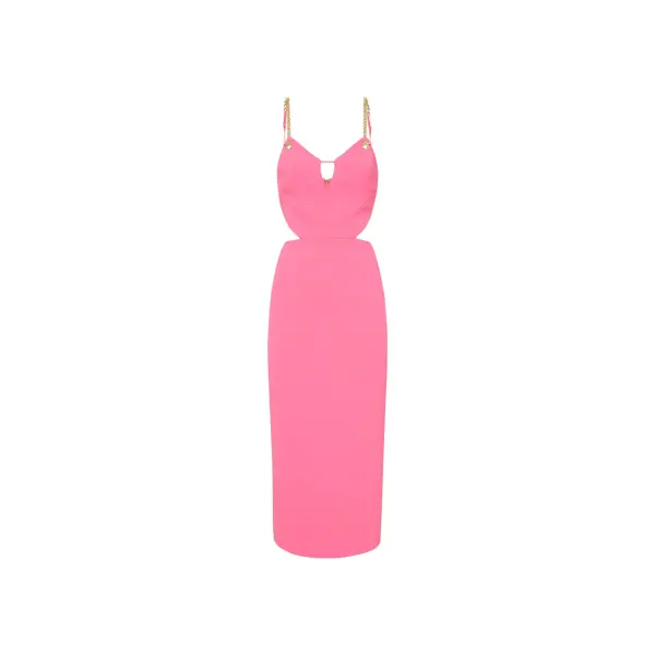 Rebecca Vallance Dulce Amore Midi Dress Pink