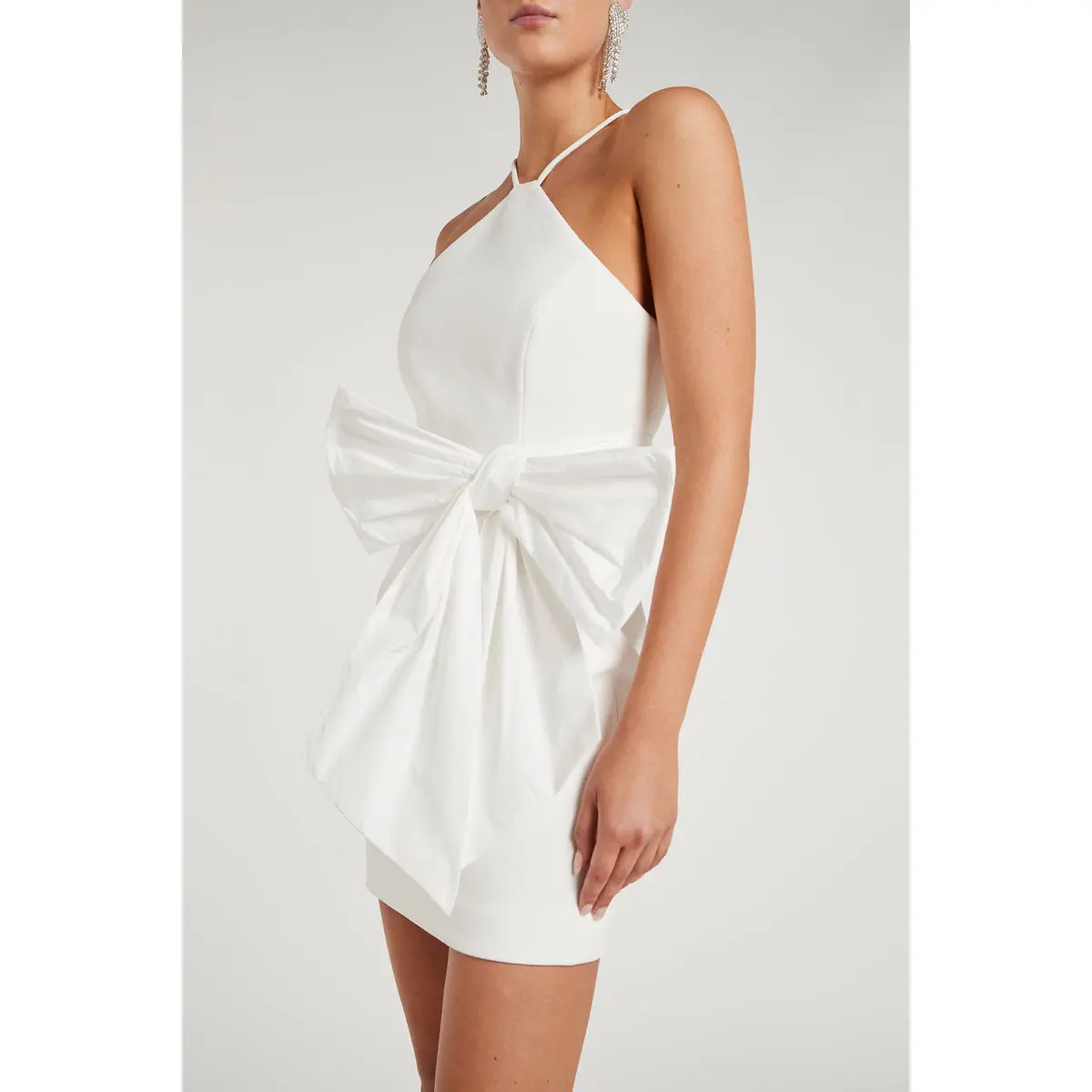 Rebecca Vallance Grace Bow Mini Dress Ivory