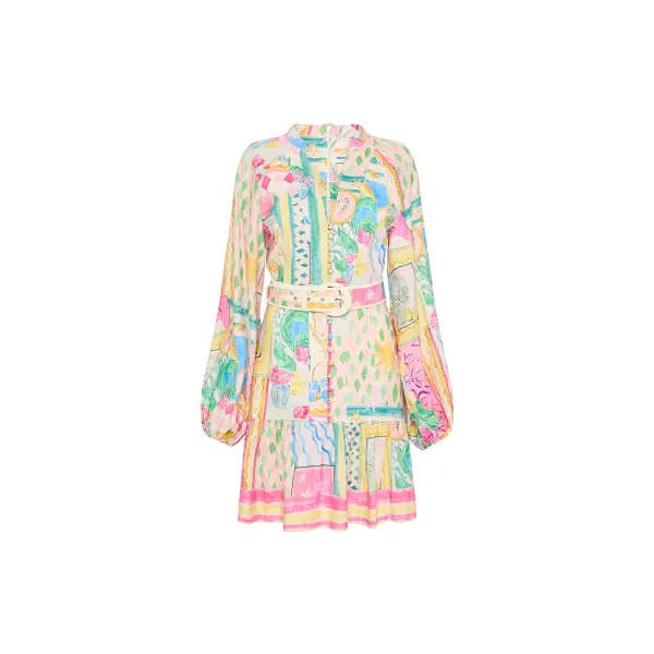 Rebecca Vallance Le Mur Rose Mini Dress