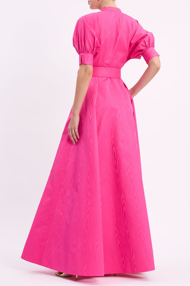 Lyla Button Gown Hot Pink Rebecca Vallance Designer Collection Coveti