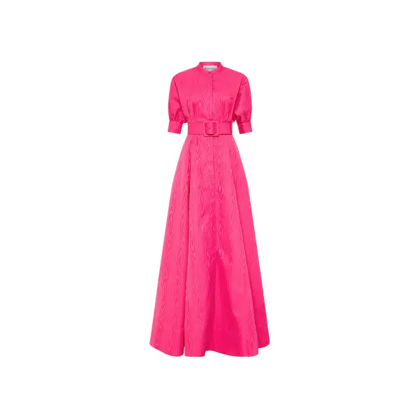 Rebecca Vallance Lyla Button Gown Hot Pink
