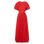 Rebecca-Vallance-Magdalena-Puff-Sleeve-Midi-Dress-Red Rebecca Vallance Magdalena Puff Sleeve Midi Dress Red