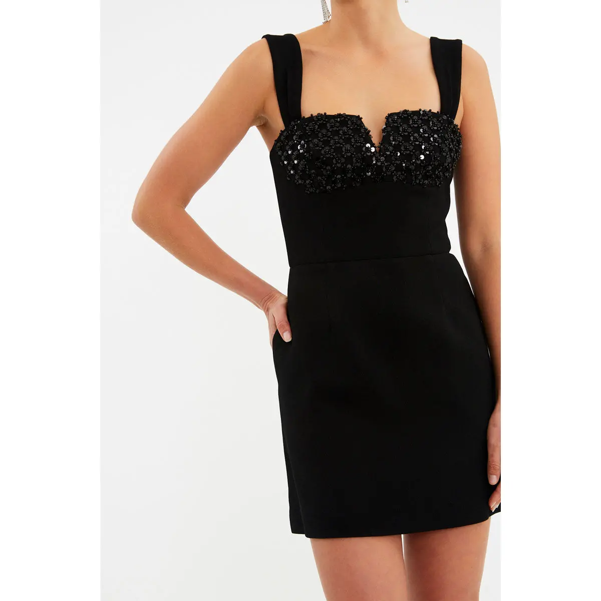 Rebecca Vallance Marie Mini Dress Black