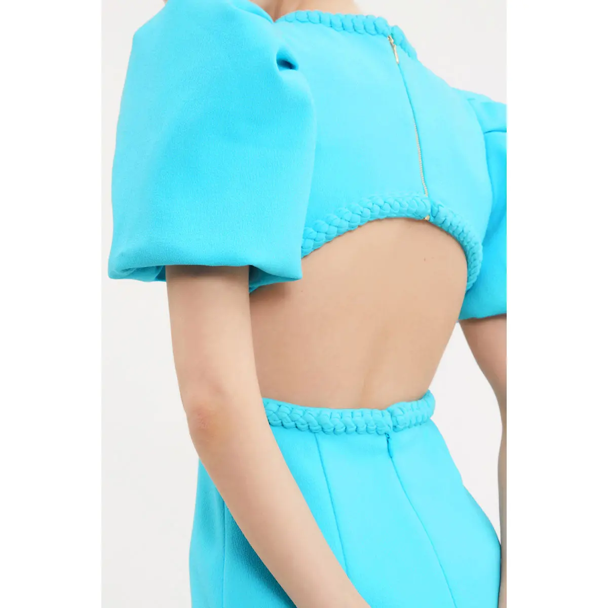 Rebecca Vallance Michelle Puff Sleeve Midi Dress