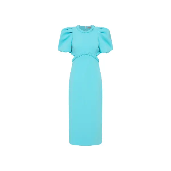 Rebecca Vallance Michelle Puff Sleeve Midi Dress