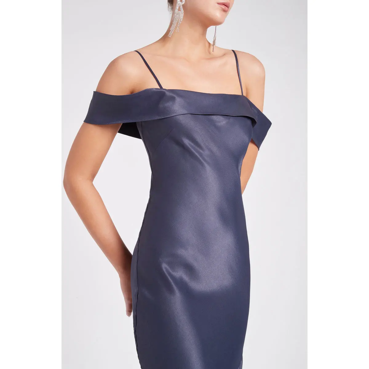 Rebecca Vallance Olivia Slip Gown Navy