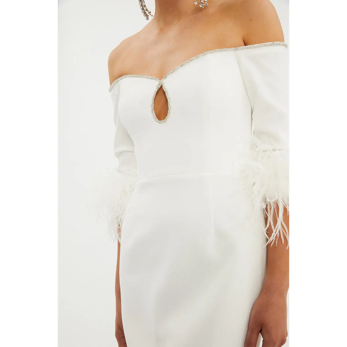 Rebecca Vallance Plume Keyhole Gown