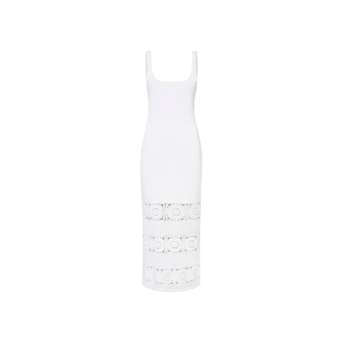 Rebecca Vallance Romina Knit Midi Dress White
