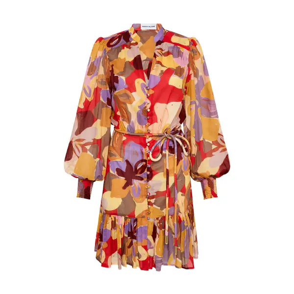 Rebecca Vallance Santiago Long Sleeve Mini Dress
