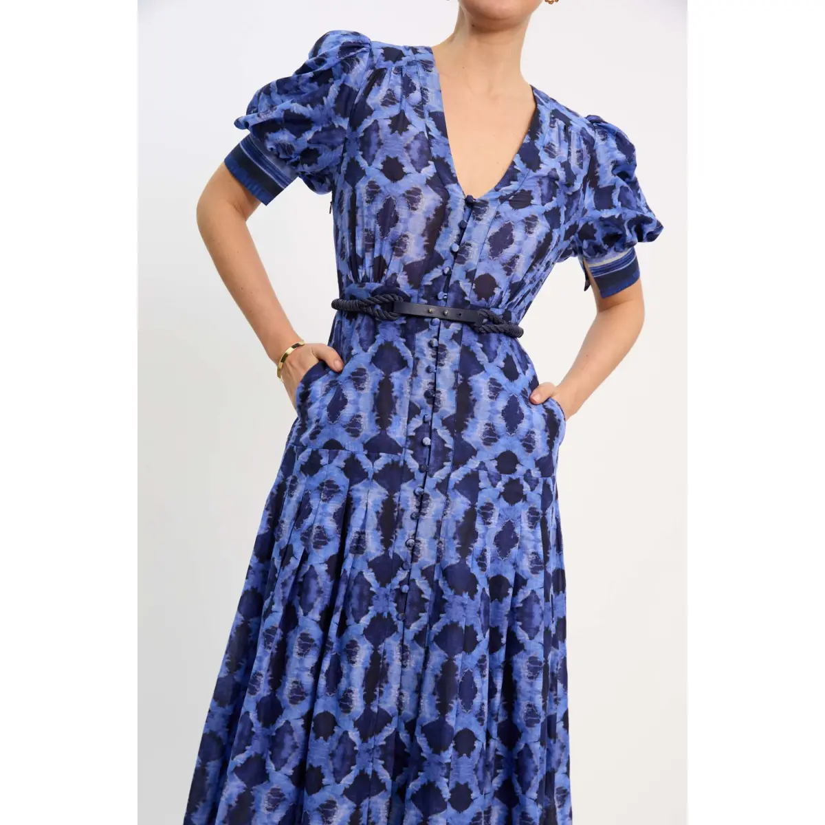 Rebecca Vallance Shiloh Button Midi Dress