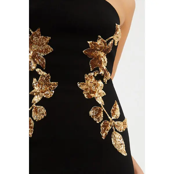 Rebecca Vallance Versailles Strapless Mini Dress Black