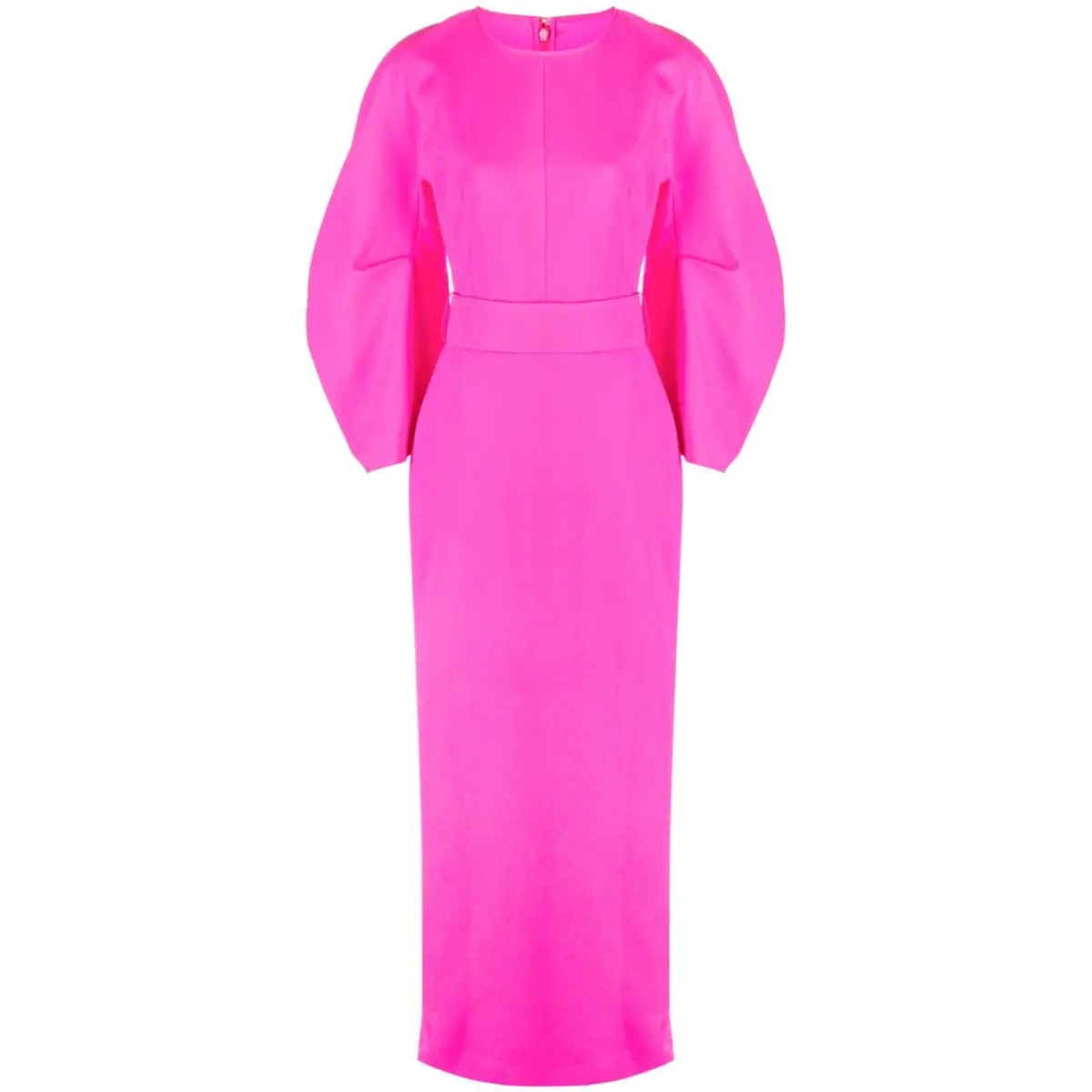 Solace London Pink Allegra puff-sleeved maxi dress