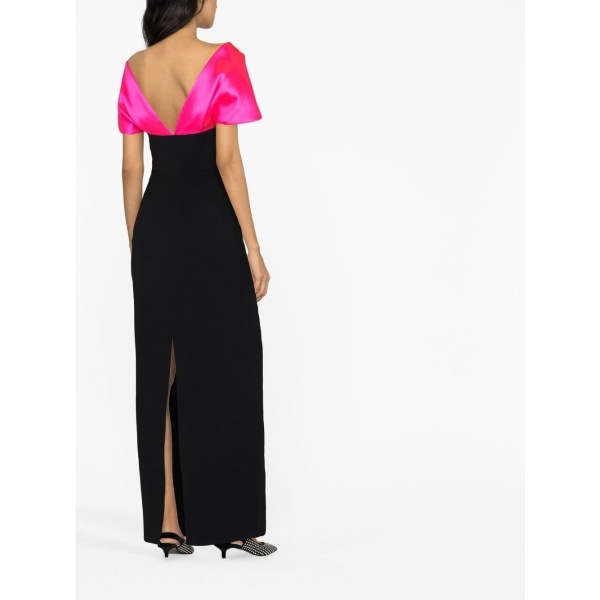 Solace London Black Dakota off-shoulder maxi dress