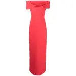 Solace London Red Eva off-shoulder maxi dress