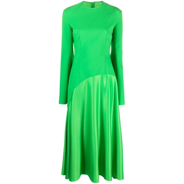 Solace London Green Gaia flared midi dress