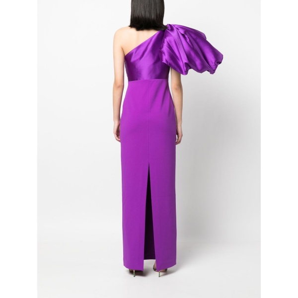 Solace London Purple Karli one-shoulder gown