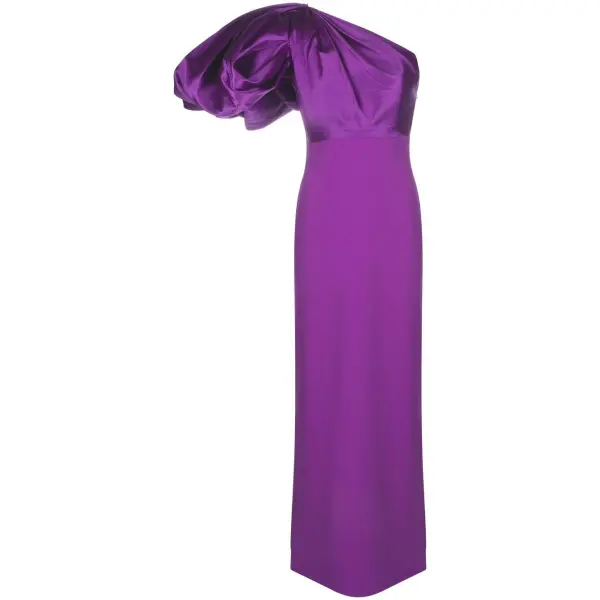 Solace London Purple Karli one-shoulder gown