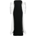 Solace-London-Kyla-two-tone-maxi-dress Solace London White Kyla two-tone maxi dress
