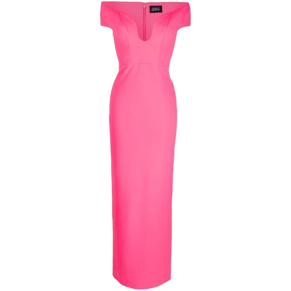 Solace London Pink Marlowe off-shoulder gown