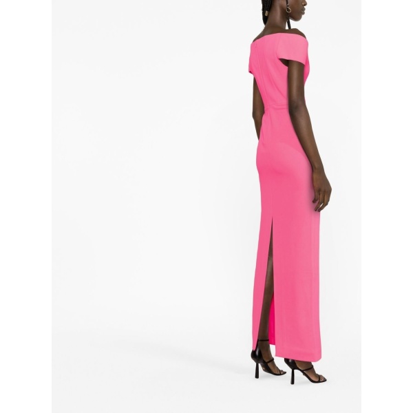 Solace London Pink Marlowe off-shoulder gown